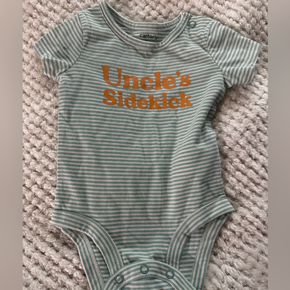 Carter's Green and Orange Bodysuit with Snap Closure